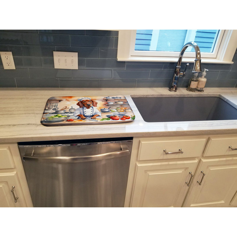 Redbone Coonhound The Chef Dish Drying Mat