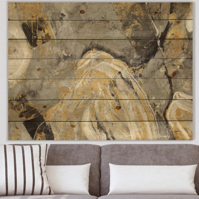 Painted Gold Stone Rustic