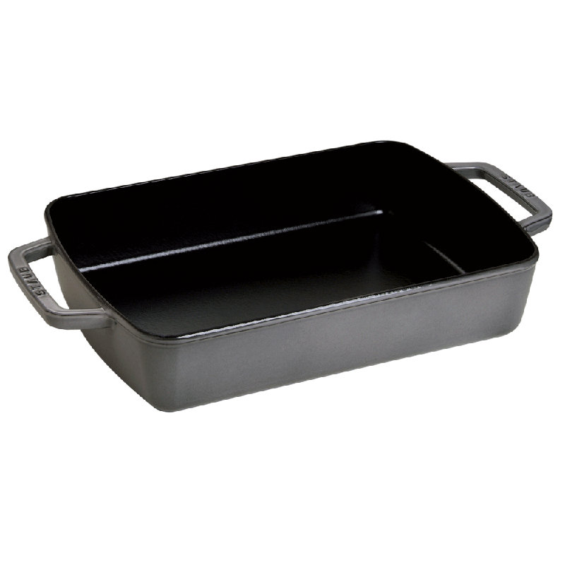Plat à rôtir en fonte 12 po x 8 po Staub, Gris graphite