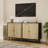 2 Door Rattan Storage Cabinet, Wood Kitchen Sideboard Buffet Console Table With Shelves For Kitchen & Entryway Storage-743420078