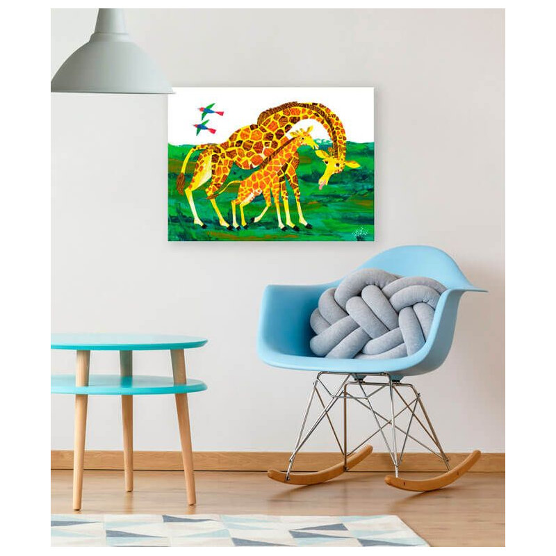Art sur toile giraffe maman Mcintosh