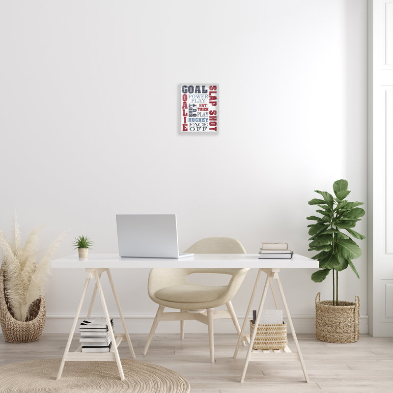 Art à giclée à motif de phrases de hockey par Kim Allen, Estampe numérique Farmhouse, H 14 po x l 11 po
