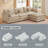 102" Chenille L-Shape Modular Sectional – Memory-Foam Cloud Seats, Movable Ottoman, DIY Bed or Chaise. No-Tool 30-Min Assembly-489805299