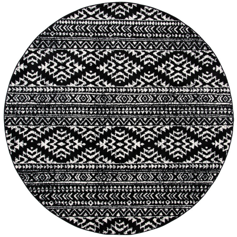 Cobos Geometric Black/Ivory Area Rug