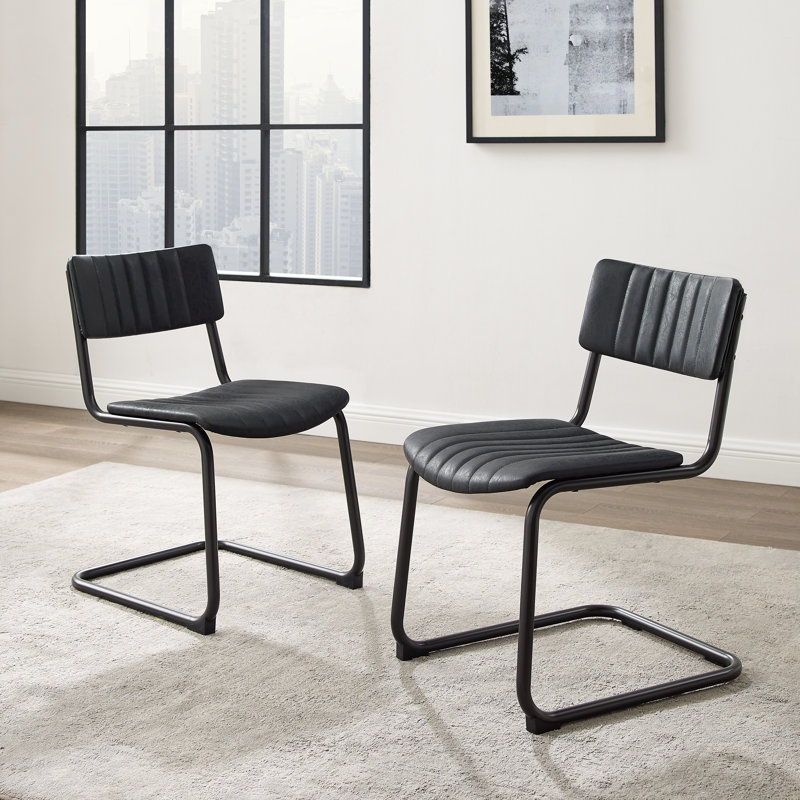 Chaise d'appoint Conrad, Noir vieilli