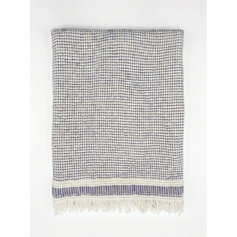 Striped Edge Turkish Cotton Bath Towel, Turquoise foncé