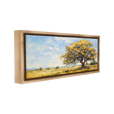 «Sycamore Tree In Field Floater Frame» par Gina Kelly sur