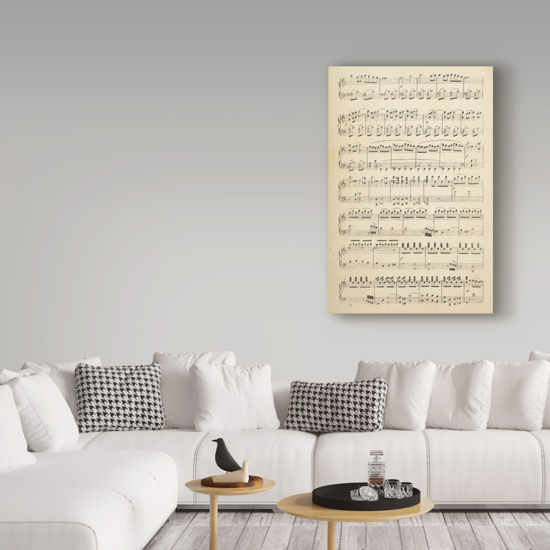 Notes de musique I - Impression sur toile, H 19 po x l 12 po x P 2 po