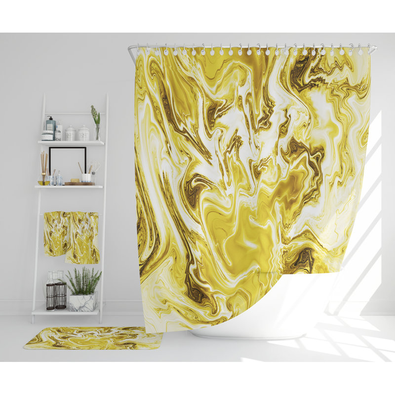 Natalka Polyester Shower Curtain Set
