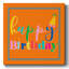 «Happy Birthday Square» sur toile, art textuel-131138432