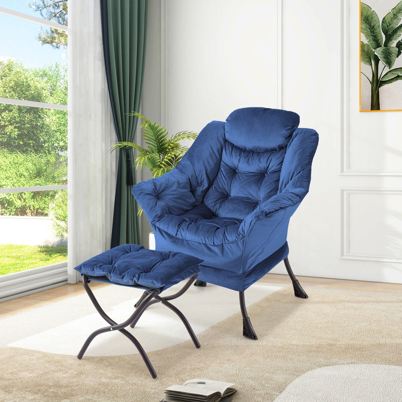 Upholstered Armchair, Blue