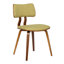 Chaise de salle à manger sans accoudoirs de style Mid-Century avec revêtement en polyester Decklen-329608221-341433493