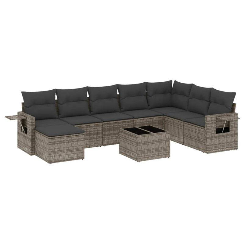 Vidaxl Garden Sofa Set Grey, Dark Grey