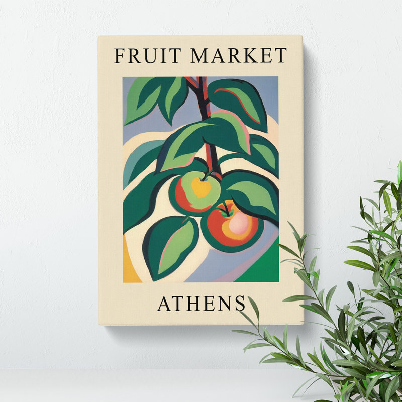Apple Athens Fruit Market - Wrapped Canvas, 50cm H x 35cm W x 3cm D