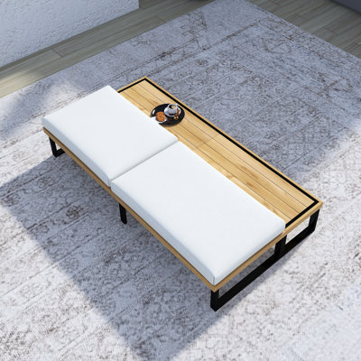 Chaise longue d'extérieur avec dossier réglable à 5 positions