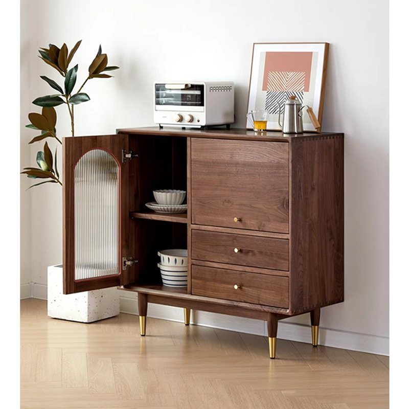 Vitrine multifonctionnelle minimaliste moderne, H 35,43 po x l 31,5 po x P 15,75 po