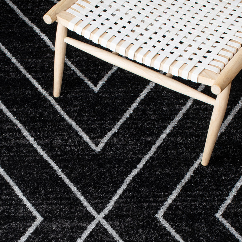 Tapis géométrique Marson Performance, Tapis de couloir 2 pi 6 po x 10 pi