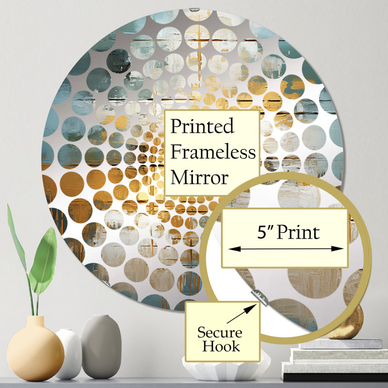 Angelino - Miroir décoratif à cercles concentriques, 23,6 po x 23,6 po