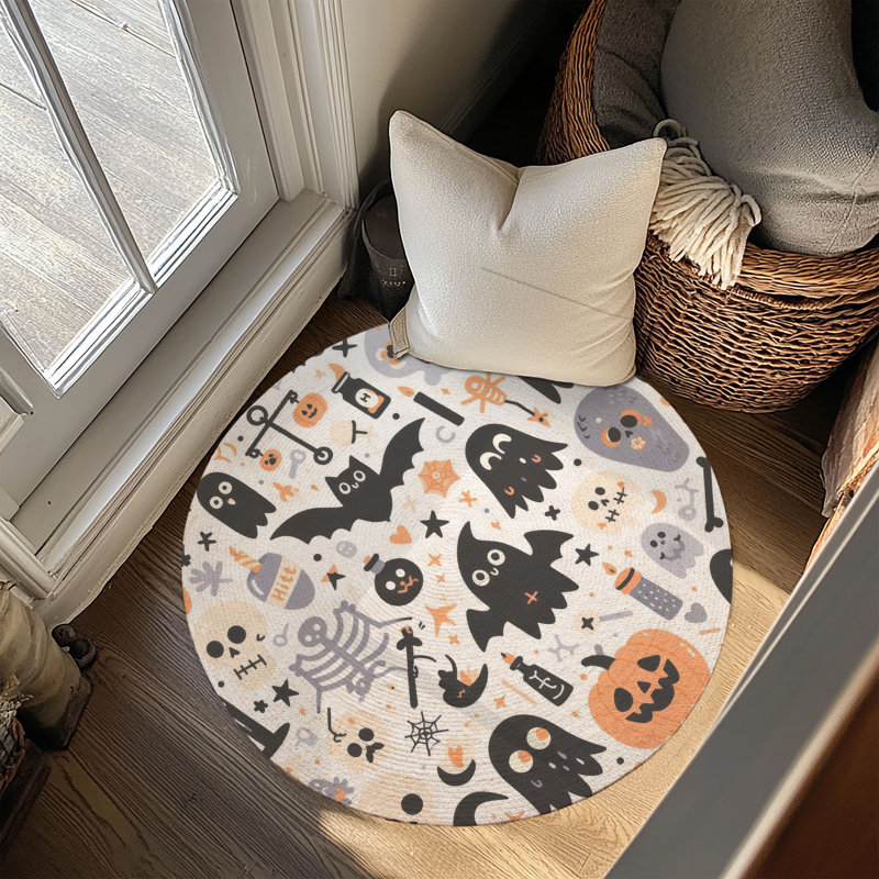 Tapis tressé Haunted Night Parade, Rond 5 pi