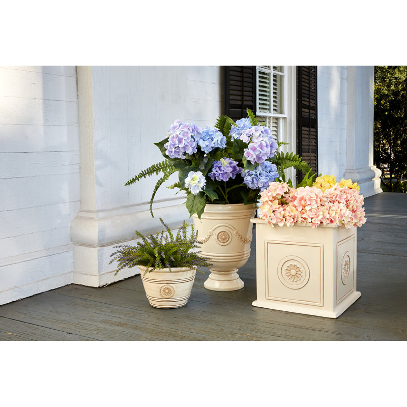 Colony Square Sleek Ivory Planter for Indoor & Outdoor Elegance