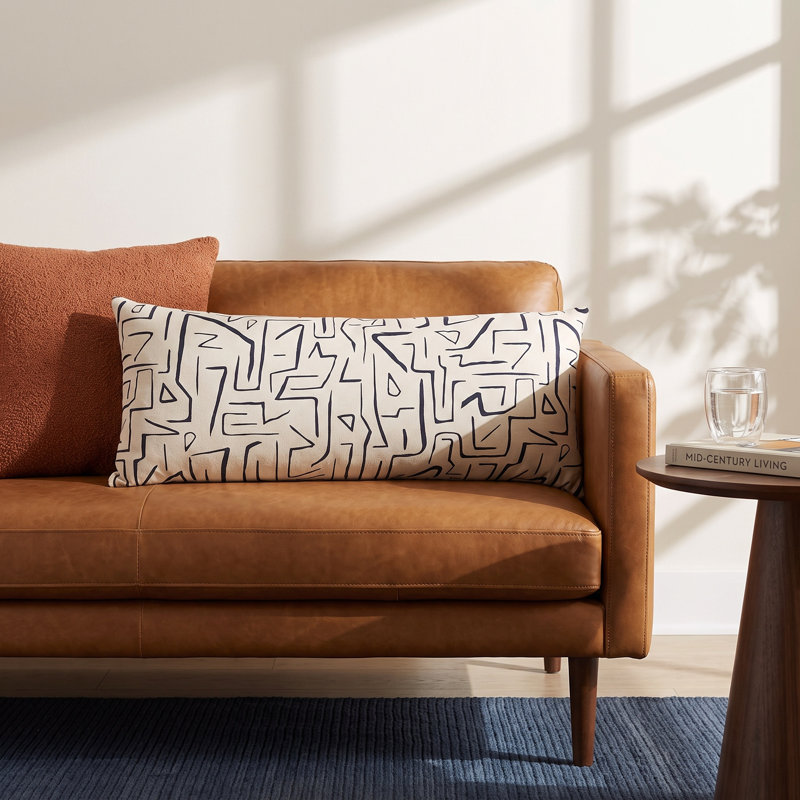 Upton Abstract Cotton Reversible Throw Pillow, Down