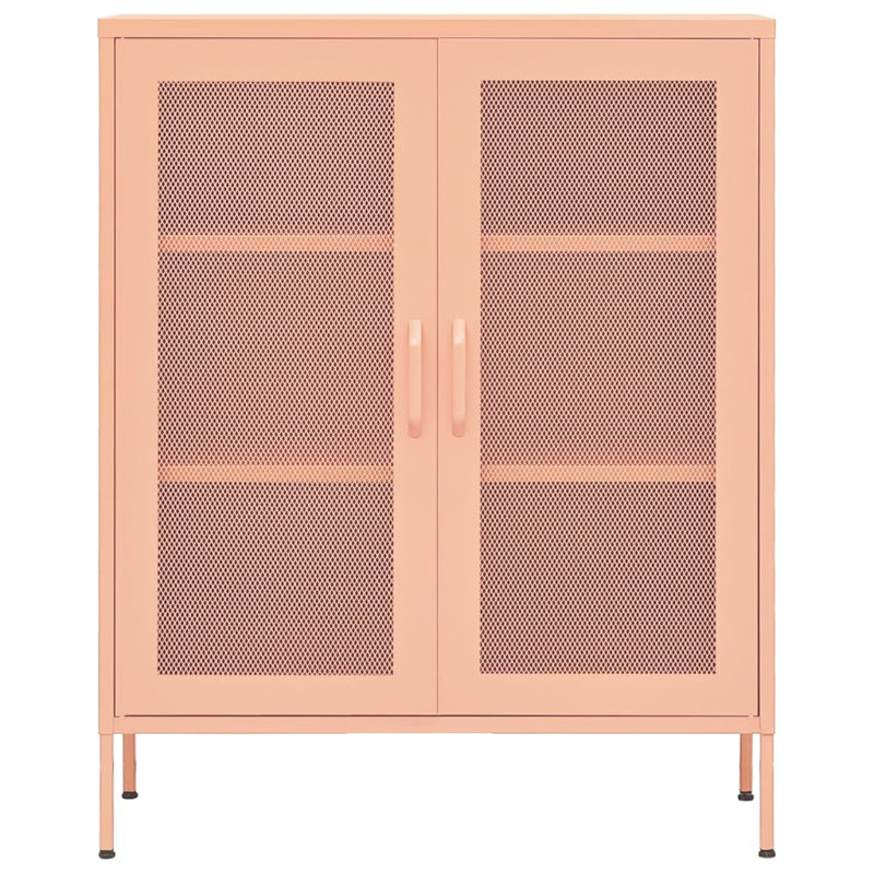 Harstad Storage Cabinet 80x35x101,5 cm Steel, Pink
