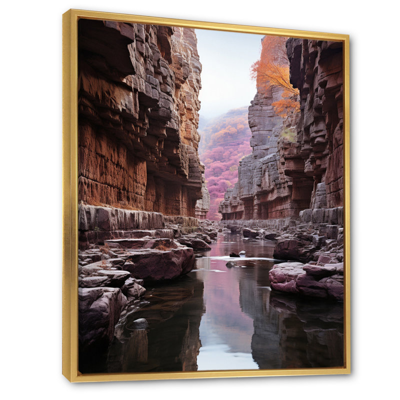 Canyon Photo Mute Spectacle III - impression, H 20 po x l 12 po x P 1 po, Cadre flottant doré