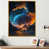 Toile avec cadre flottant or