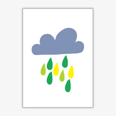 Dark Blue Rain - Print