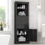 Armoire haute triangulaire avec 3 tiroirs et tablettes réglables, armoire d'angle, armoire d'appoint-730015779