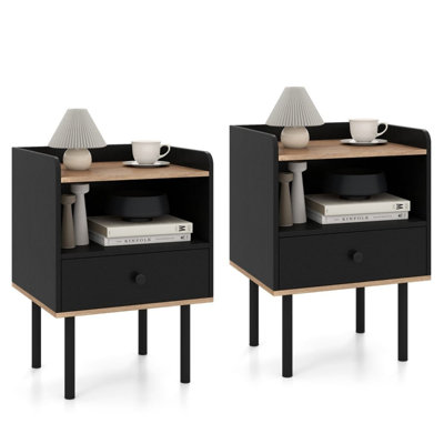 41cm W Metal Bedside Table