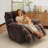 41.5" Wide Upholstered Manual Recliner, Oversized Swivel Rocker Recliner Chair-1264592606