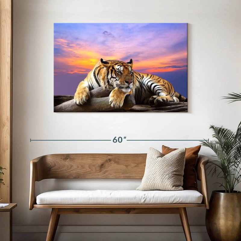 Lounging Tiger, 30" H x 45" W