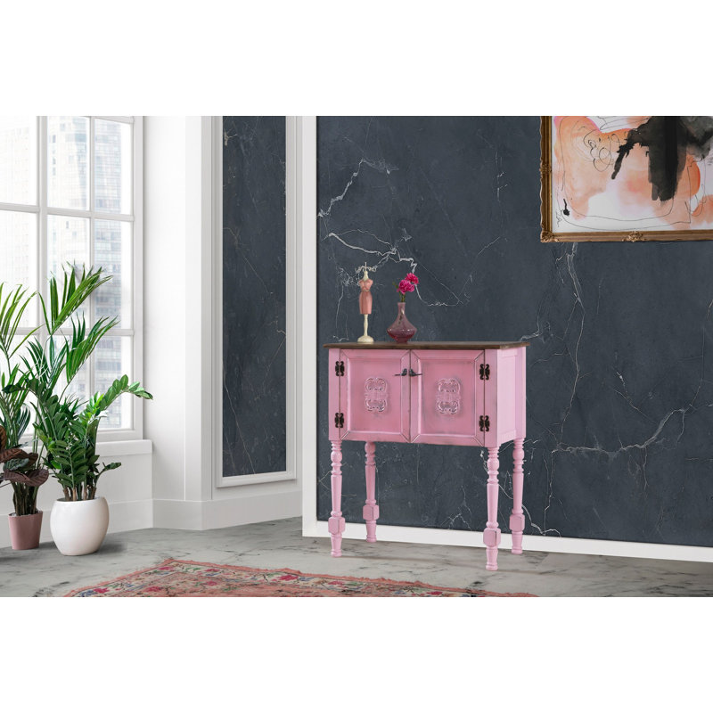 Oded 92 cm W Console Table, Pink