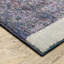 Tapis tissé à la machine 3 pi x 5 pi bleu mauve gris et bleu sarcelle