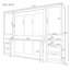 Grand lit escamotable mural avec placard, tiroirs et tablettes, gris-1392842598