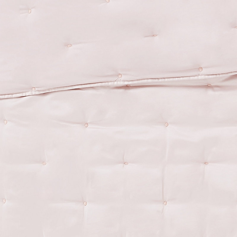 Ivory Twin Microfiber Quilt Set with Gathered Embellishment