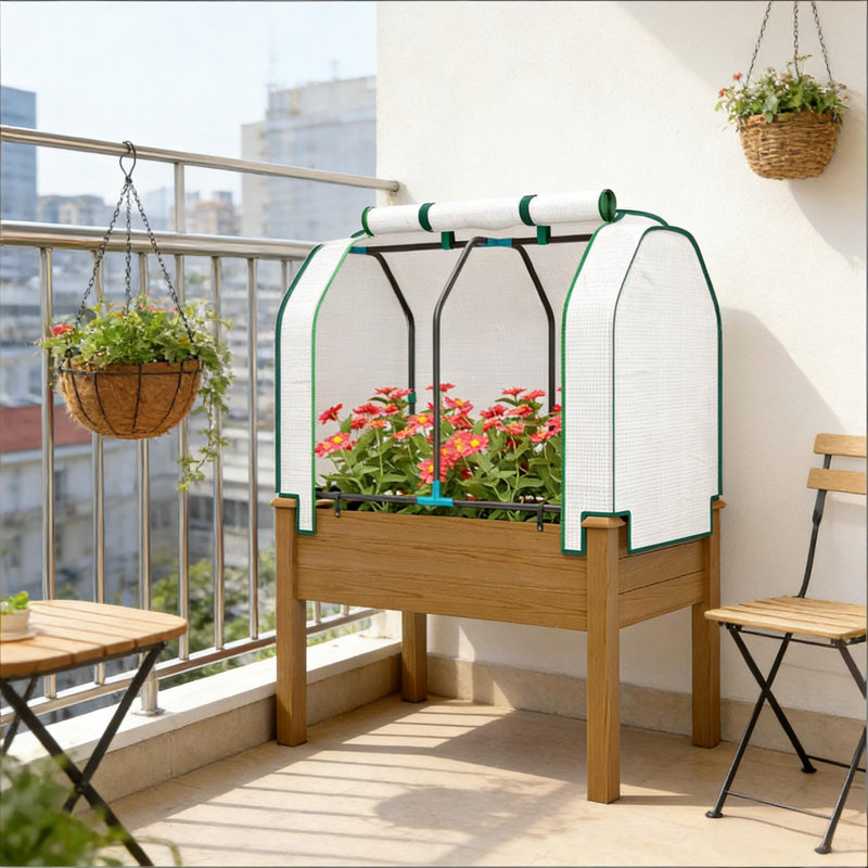 Jardinière, lit de jardin surélevé pratique, Brun
