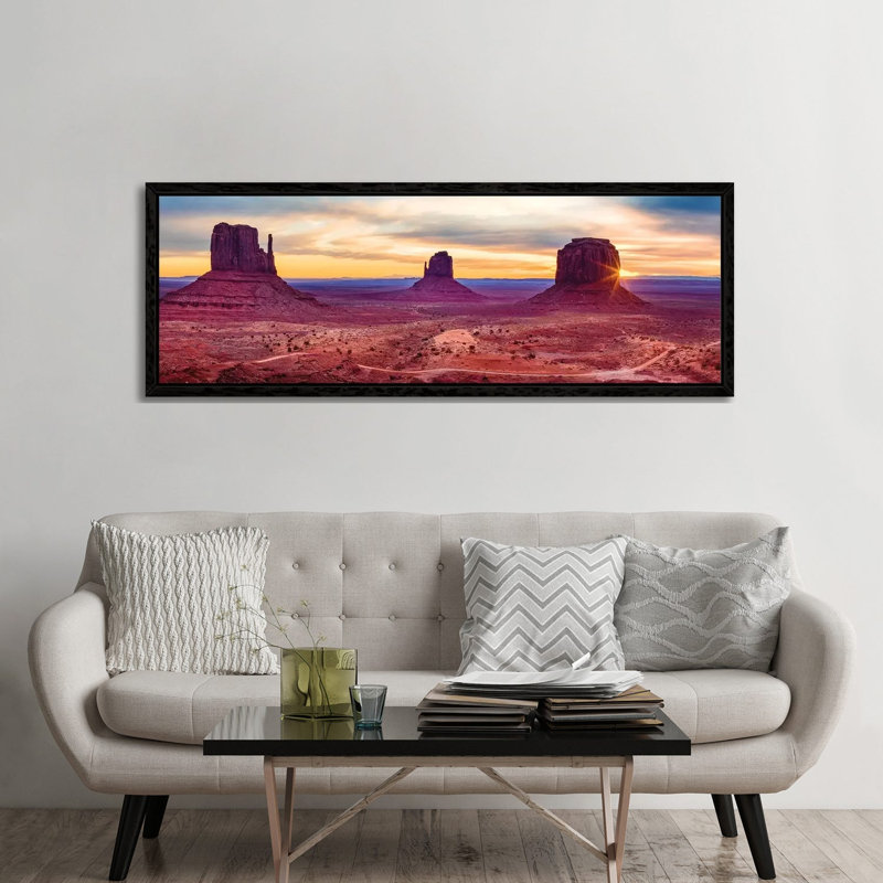 Sunrise Monument Valley Navajo Tribal Park by Susanne Kremer - Panoramic Gallery-Wrapped Canvas Giclée on Canvas