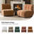 Hawkinge 28" Modern 1-Piece Chenille Channel Tufted Sofa-696996795