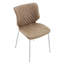 Mid-Century Dining Chairs Set with Ergonomic Comfort and Electroplated Legs-129865829