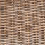 Banc d'extérieur en bois d'acacia (ensemble de 2), finition teck + osier brun