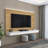 Dymphia Floating Entertainment Center for TVs up to 55 inch, TV Wall Panel with LED Strip and Shelf-1378349296