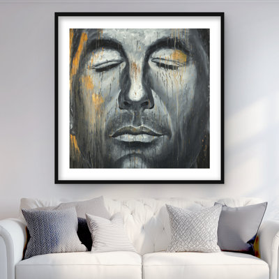 Abstract Man Portrait - Modern Framed Print for Home Decor
