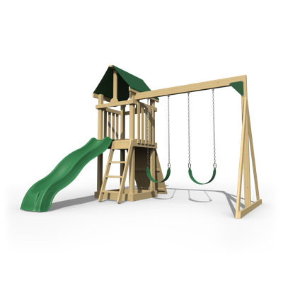 YardCraft Swing Set with Swing(s) , Slide(s)