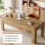 Bureau de direction 63 po, grand bureau d'ordinateur pour le bureau personnel, brun-129186889