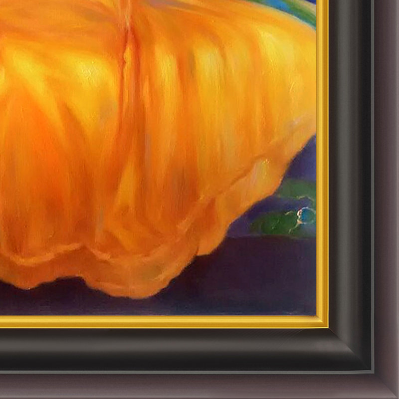 " Lady In Yellow Dress " by Max Kurzweil Painting Print Opulent Framed 26"  H x 30" W x 2" D