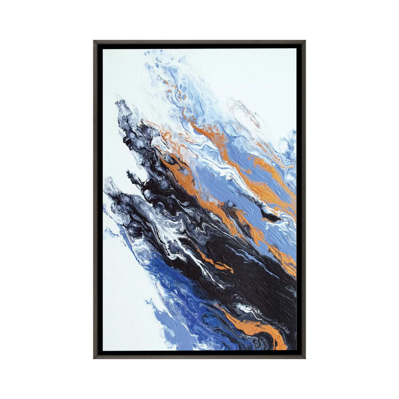 Composure par Spell rebond Fine Art - impression d'art graphique, Toile avec cadre gris, H 26 po x l 18 po x 1,5 po