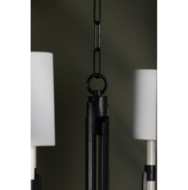Gustine 6 Light Chandelier, Forged Iron
