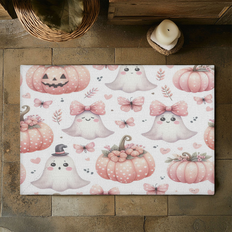 Tapis tressé Eerie Gourd Gatherings, Rectangulaire 3 pi x 5 pi